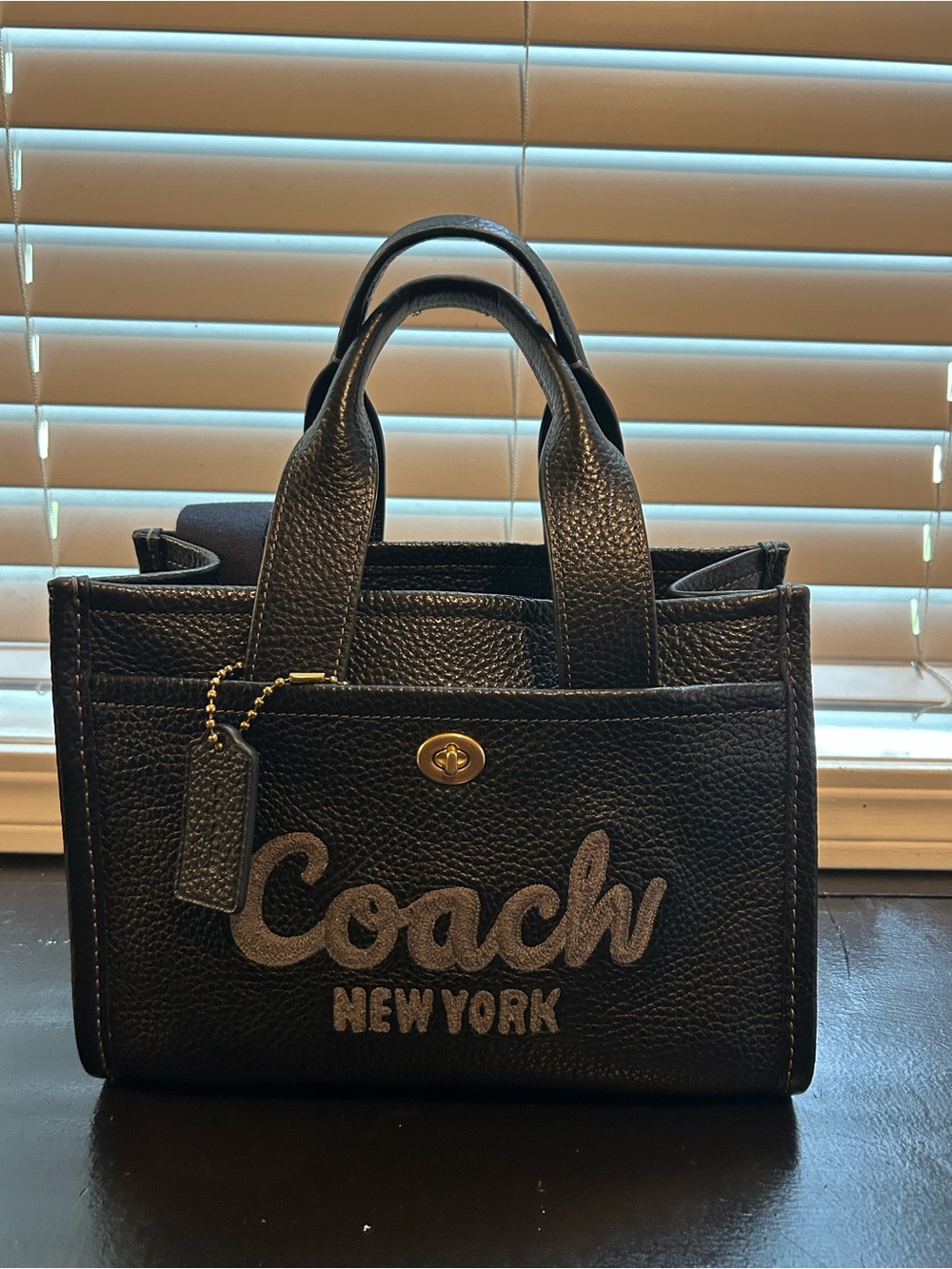 Coach Cargo 26 CAM66 
New York Black Pebbled Leather Tote